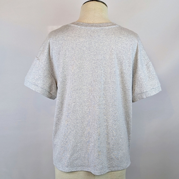 Green Envelope Tini Time Embroidered Martini Tee Short Sleeve Grey M NWOT - Picture 6 of 9